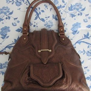 Botkier Bronze Statement Shoulder Bag Leather